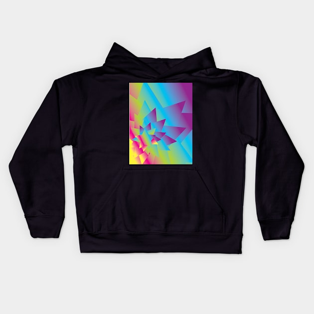 Rainbow Gradient Stars Kids Hoodie by MuseMints